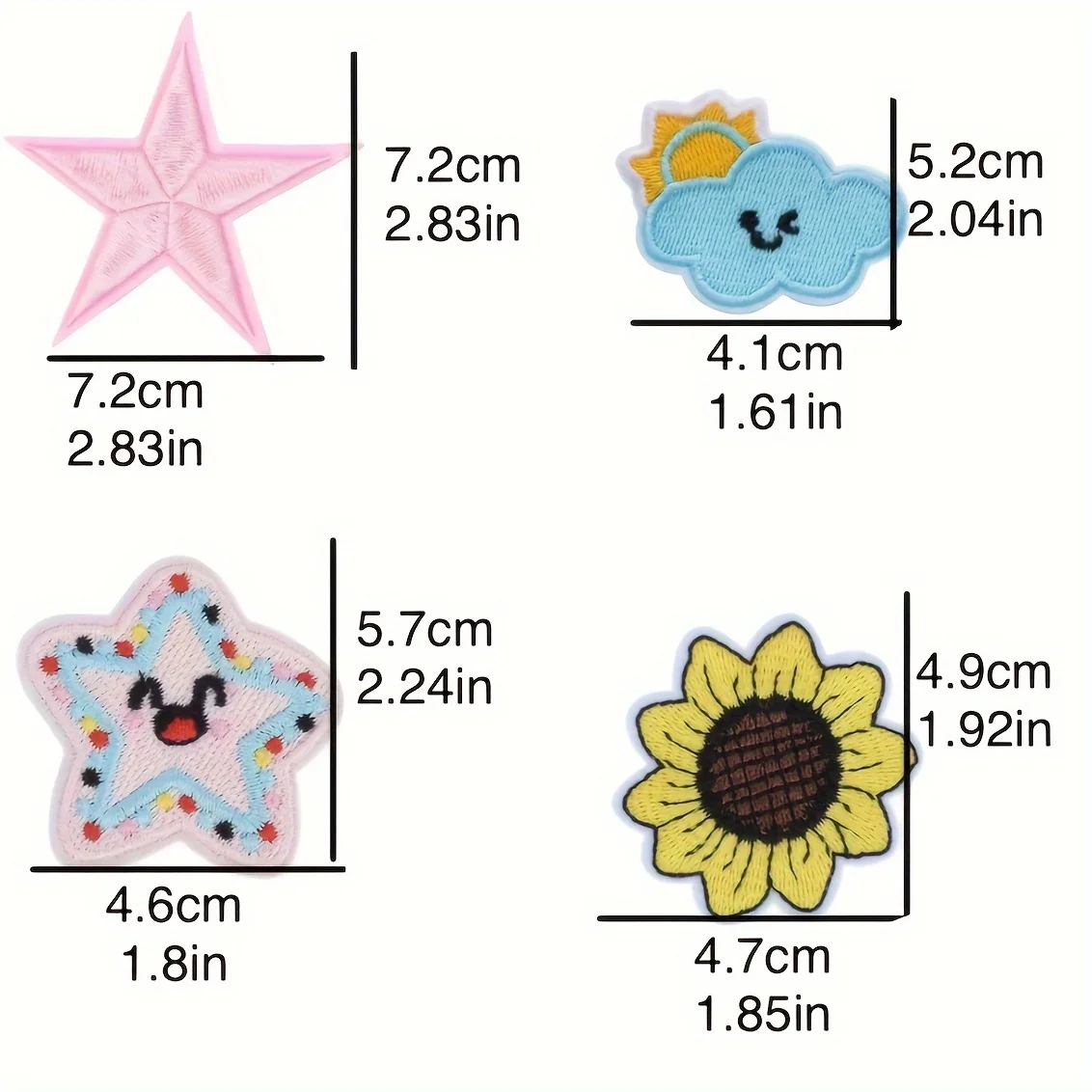 رقعات لاصقة مطرزة بالذوبان الساخن ، رقعة مطرزة ، تصليح الملابس ، الجينز ، القمصان ، الحقائب ، القبعات ، إكسسوارات تصنعها بنفسك ، 8 *