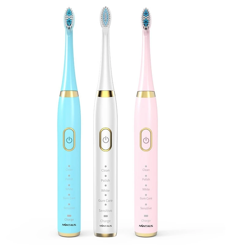 

Electric Toothbrush household soft rechargeable ultrasonic waterproof automatic toothbrush 5 Modes with Replacement Toothbrushs