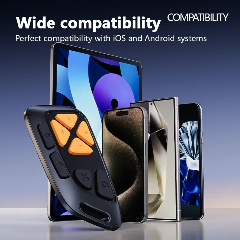 

Ультратонкий пульт дистанционного управления Bluetooth с магнитной задней панелью, батарея на 360 дней для управления камерой/ППТ, карманный компаньон для смартфона