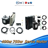 HLTNC High Quality 400W 750W 220V AC Servo Motor 1.3N 2.4N + C30 C30S L15A L20A 7A Drive for CNC Engraver Machine