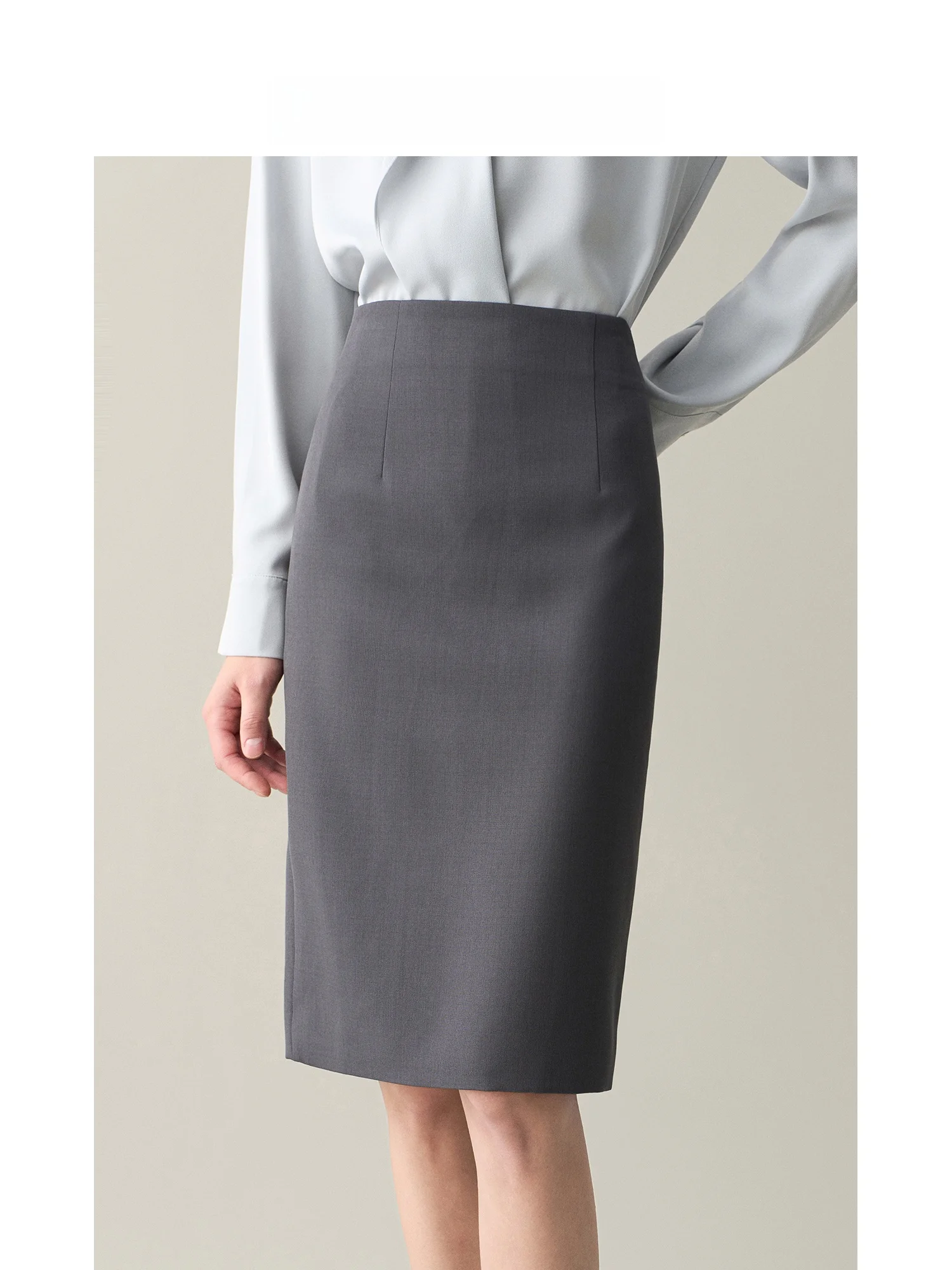 

Ruiqia Jie ey Profional Suit Skirt Women's A-Line Wrap around Commuter Versatile Slimming f Skirt Workwear