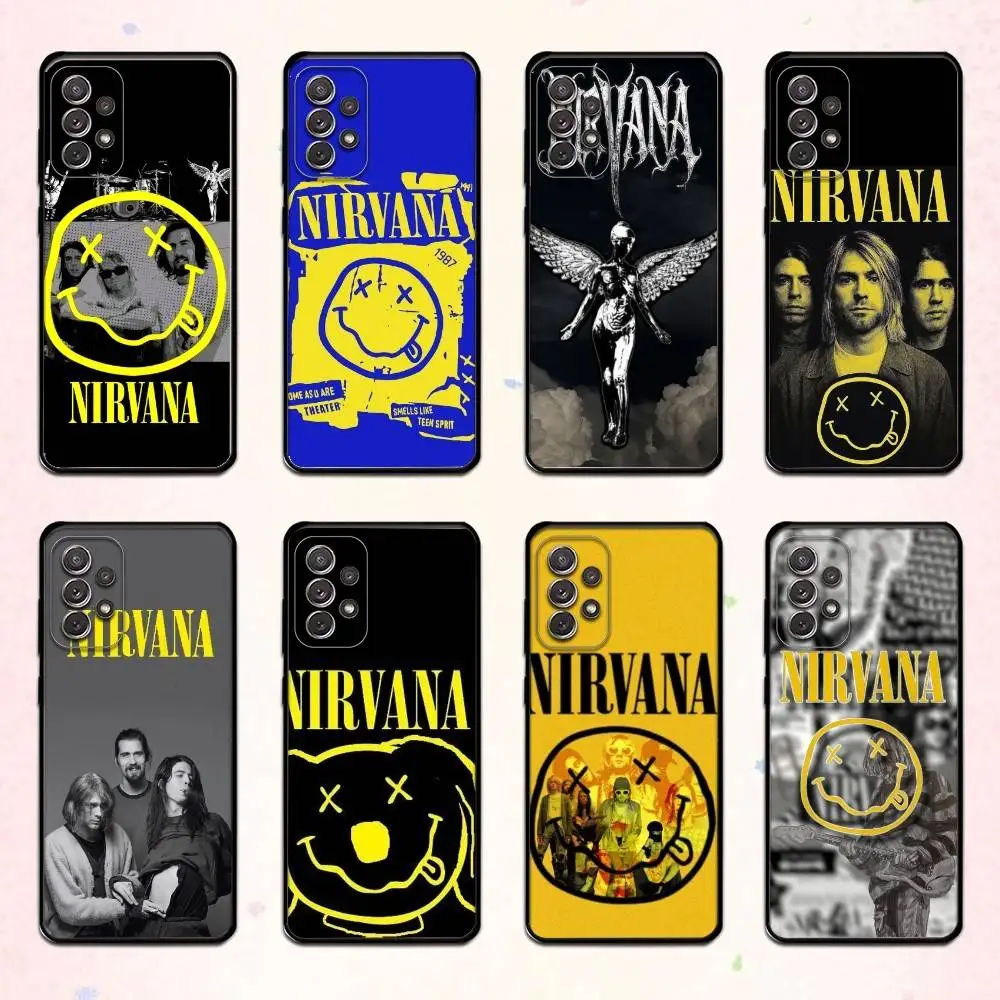 

L-Lamentably N-Nirvana R-Rock Band Phone Case For Samsung S 25,24,23,22,30,21,10,9,Ultra,Plus,Lite,FE,4,5 G Soft Black Case