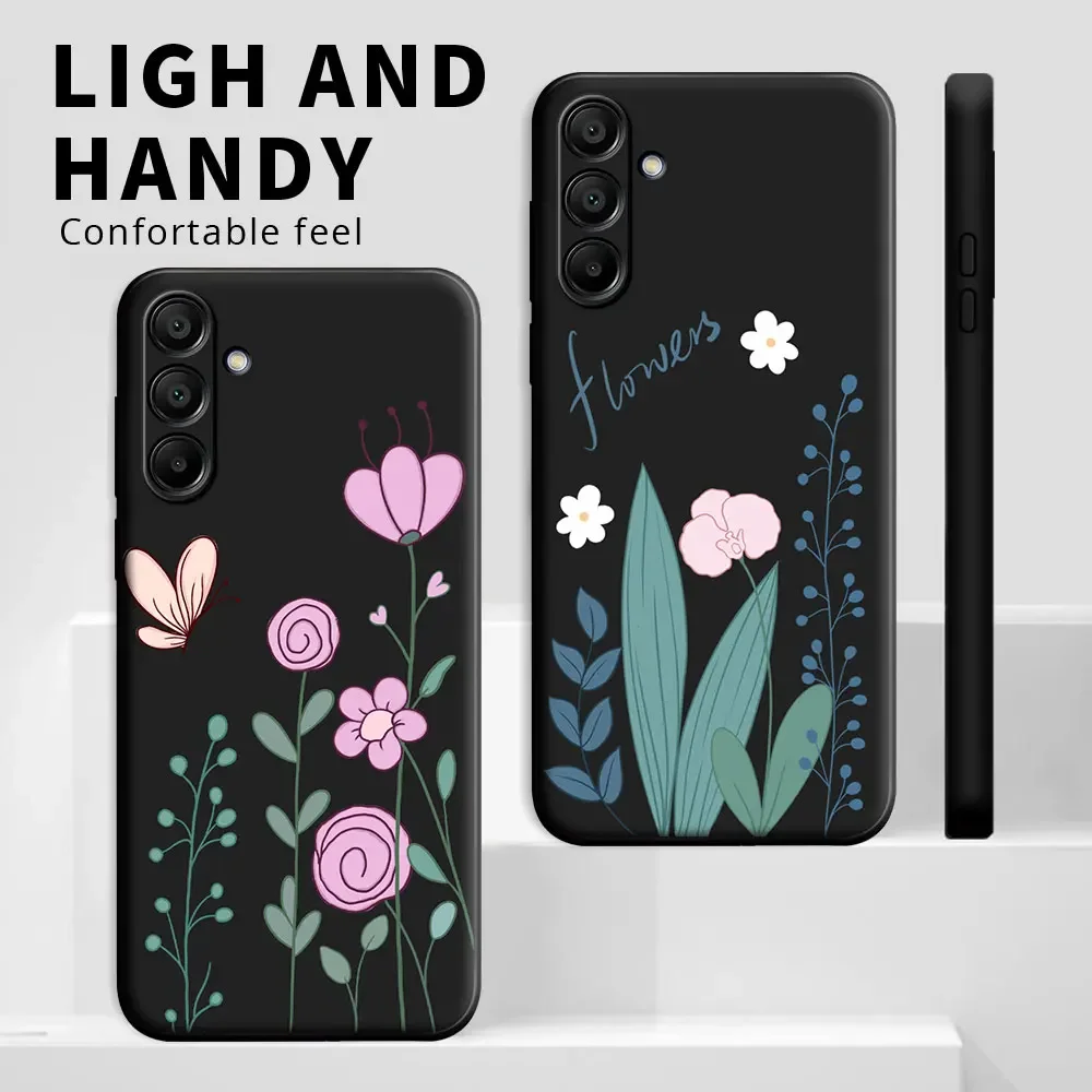 For Samsung A16 5G SM-A166E Case Flower Shockproof Silicone Soft TPU Phone Case For Samsung GalaxyA 16 a16 5G Back Cover Fundas