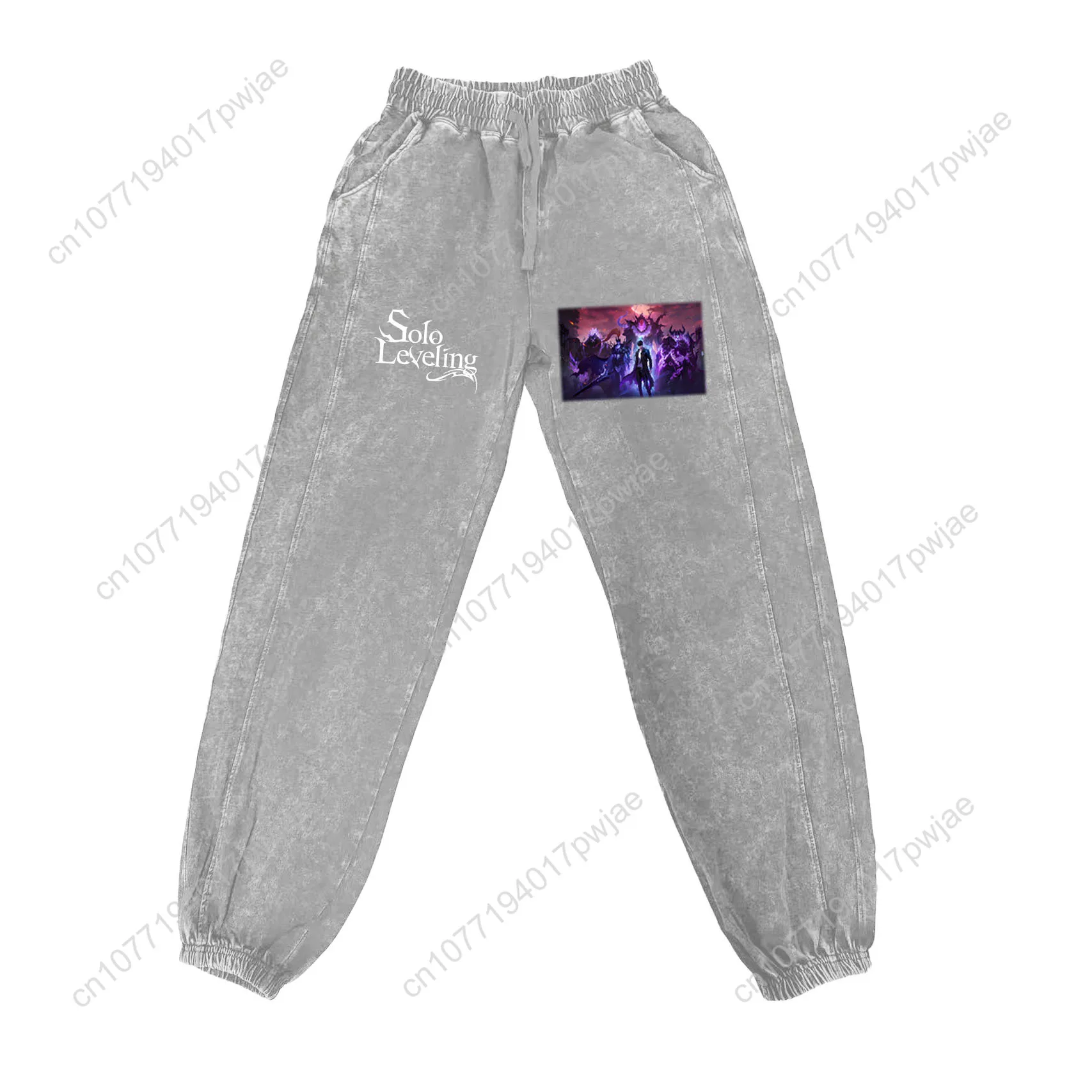 Anime Solo Leveling Sung Jin-Woo broek man vrouw tiener vintage broek katoen elastische joggingbroek op maat gemaakte broek met zak