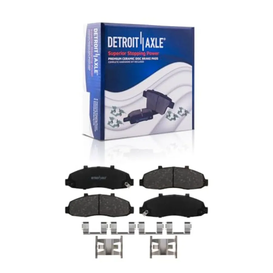 Front Brake Kit for 2WD 2000-2003 Ford F-150 2002 Lincoln Blackwood 5 Lugs Ceramic Brake Pads Disc Rotors Replacement Black