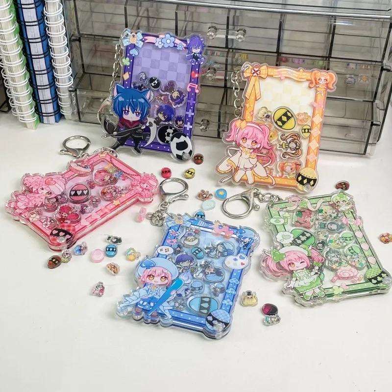 Shugo Chara Anime Keychain Hinamori Amu Tsukiyomi Ikuto Acrylic Key Chain Woman Kawaii Bag Pendent Decor Accessories Collection