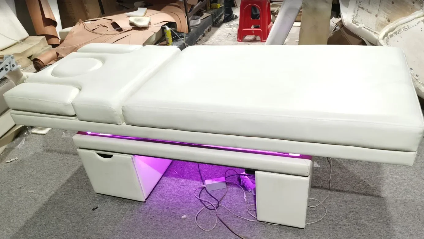 

High-end electric beauty bed multi-functional SPA massage solid wood health treatment bed