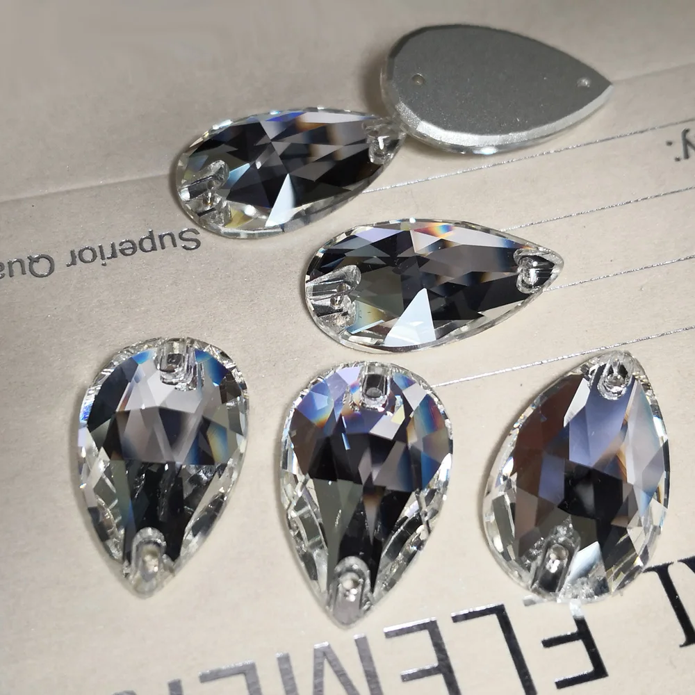 CTPA3bl CTPA3bl 3230 Sew-On Rhinestone Crystal Color Drop Shape 2-Hole Glass Crystal Strass for Apparel Crafts Best Quality - Aliexpress Deal