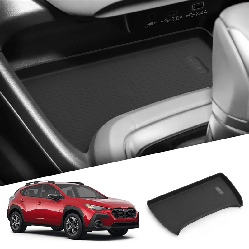 

Надежная автомобильная противоскользящая накладка, силиконовая центральная консоль, беспроводное зарядное устройство, аксессуары для интерьера для Subaru Crosstrek 2025 LHD