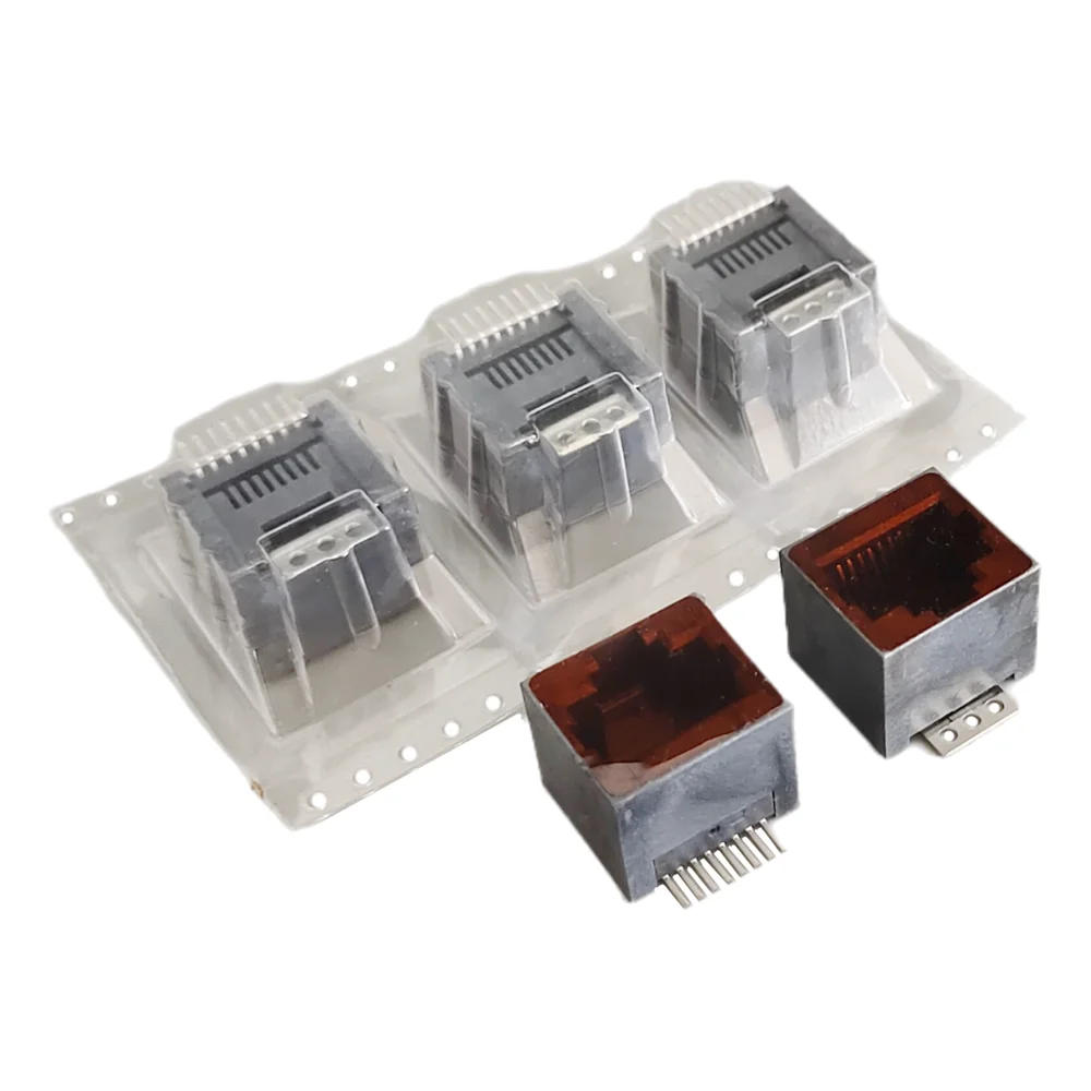 5/10Pcs RJ45 8P8C SMD Vertical Network Port Female Jack Connector Adapter SMD Socket for Network