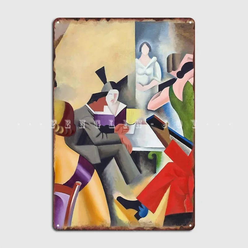 Andre Lhote Gypsy Bar 1925 Metal Sign Wall Cave Decoration Plaques Living Room Tin Sign Poster