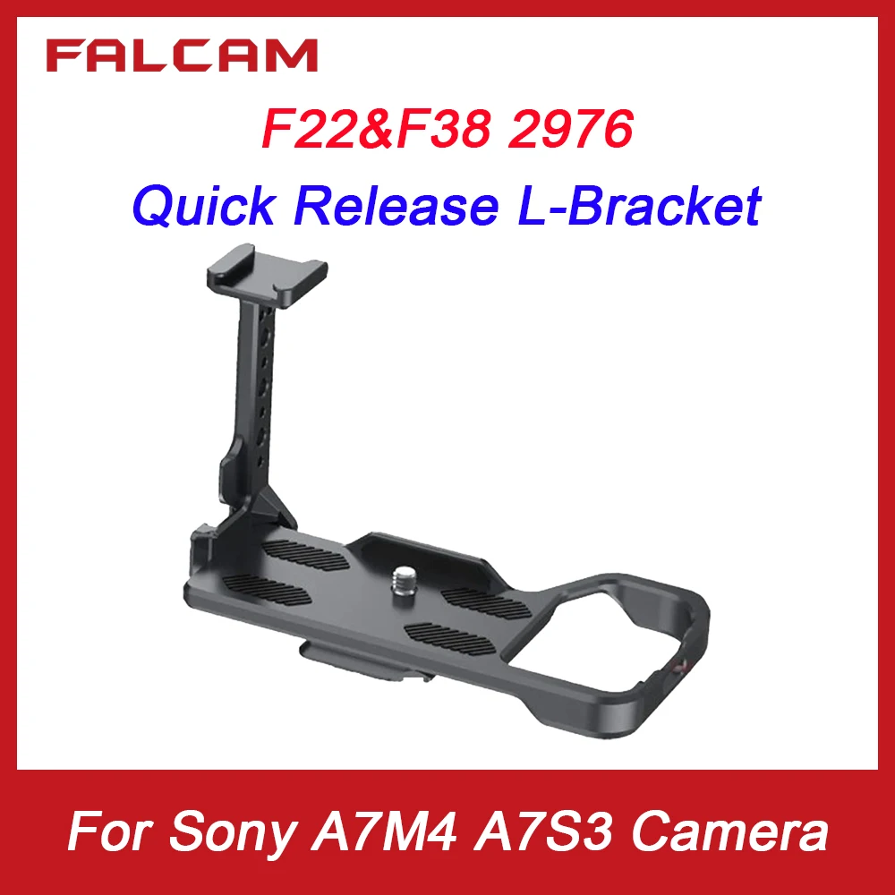 FALCAM F22&F38 Quick Release L-Bracket Plate Hand Grip with Cold Shoe For Sony A7M4 A7S3 Camera 2976