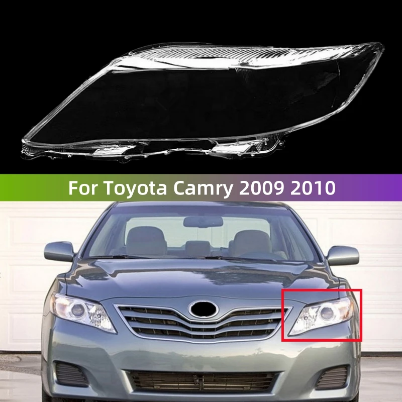 

Для Toyota Camry 2009 2010, автомобильные аксессуары, прозрачный материал ПК, передняя лампа, стеклянный корпус