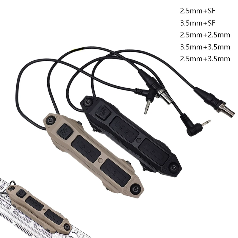

Tactical Augmented Pressure Remote Dual Function Switch For Mlok Keymod DBAL A2 PEQ 15 NGAL Flashlight Weapon Scout Light
