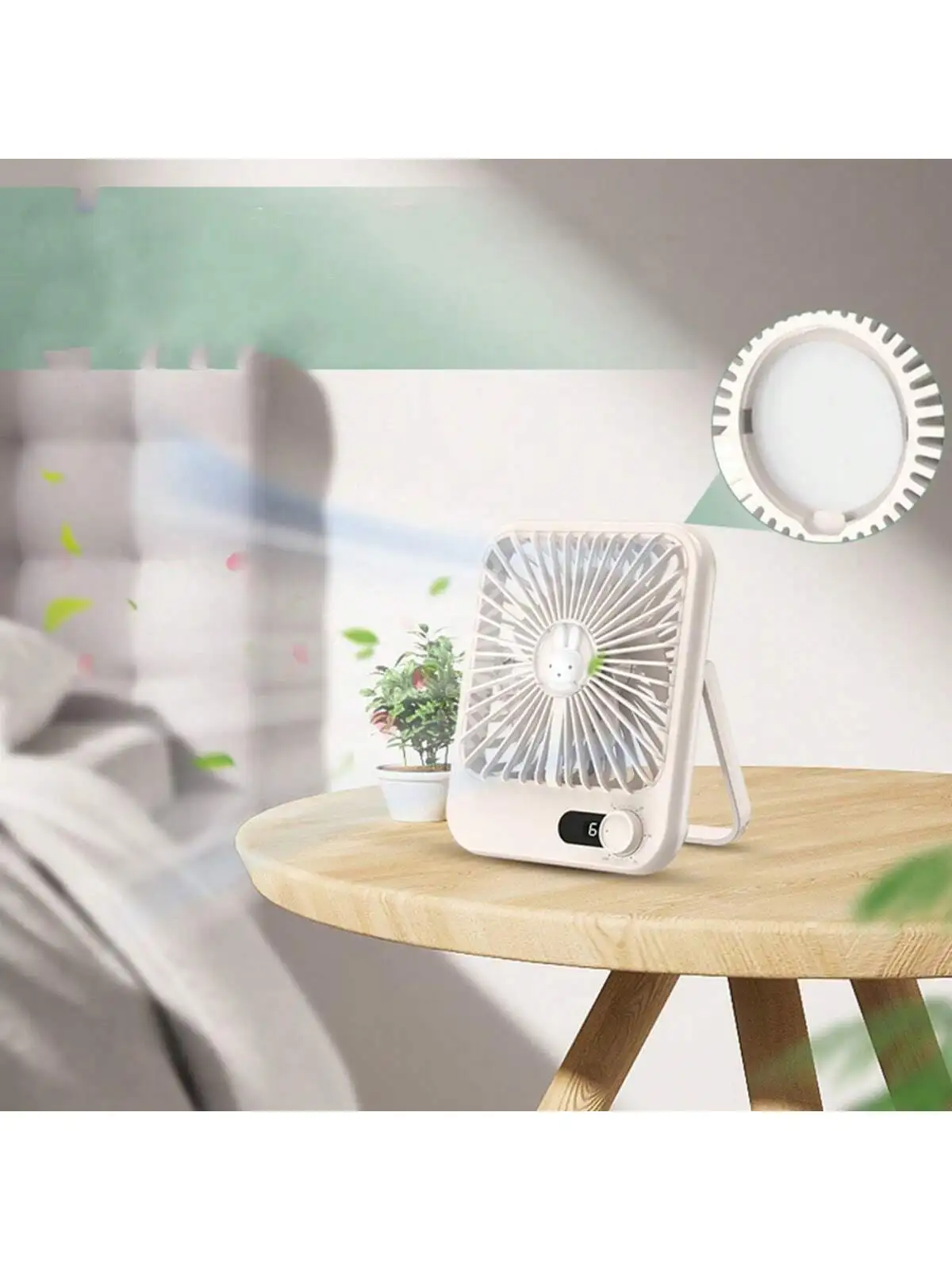 Travel Fan For Sleeping, Portable Fan For Travel Rechargeable With Digital Display, 100 Speed Wind Personal USB Fan With Variabl