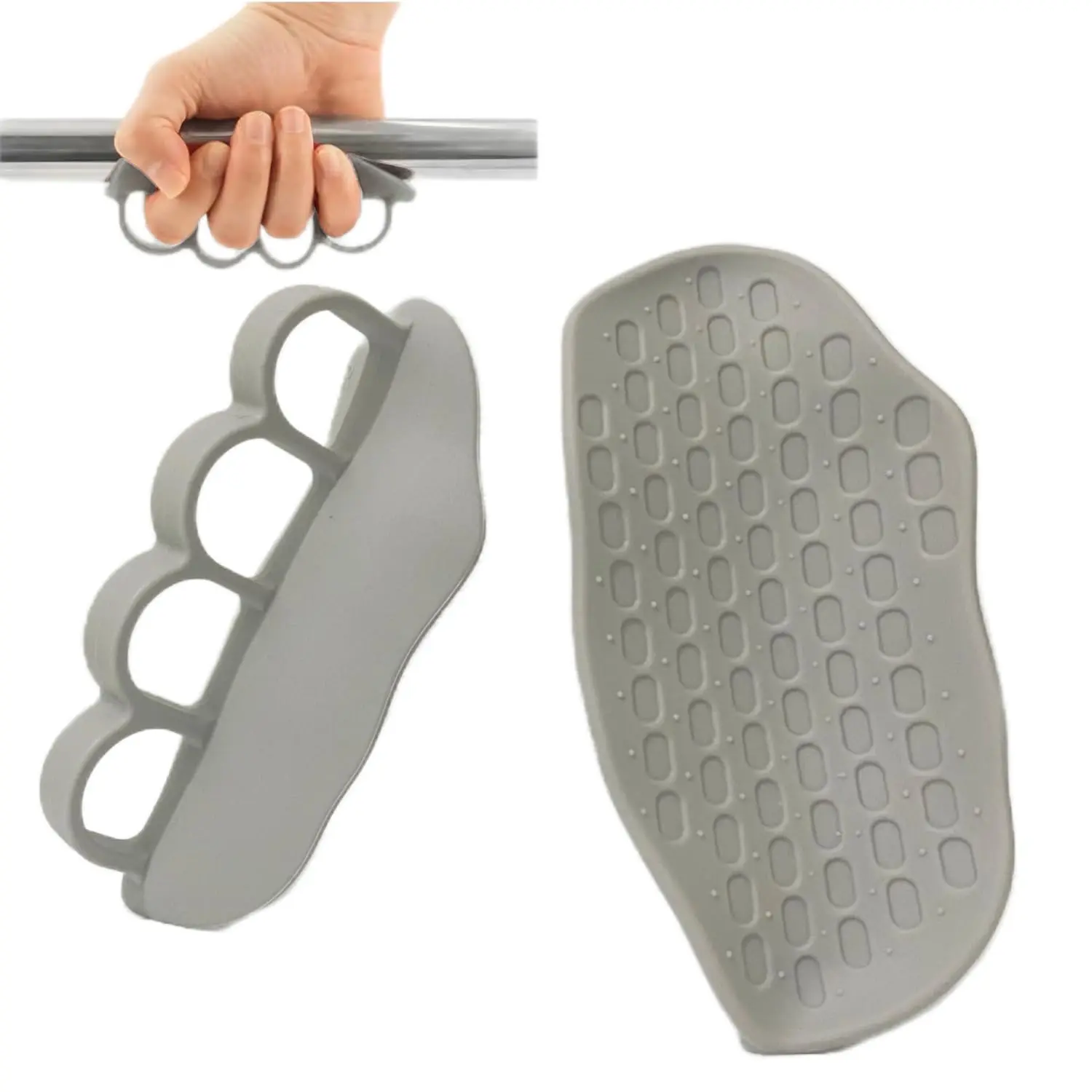 Poignées antidérapantes améliorées pour la musculation, les tractions, l'entraînement en salle de sport, protège-mains ergonomiques en caoutchouc, renforceur de poignée, gants de musculation