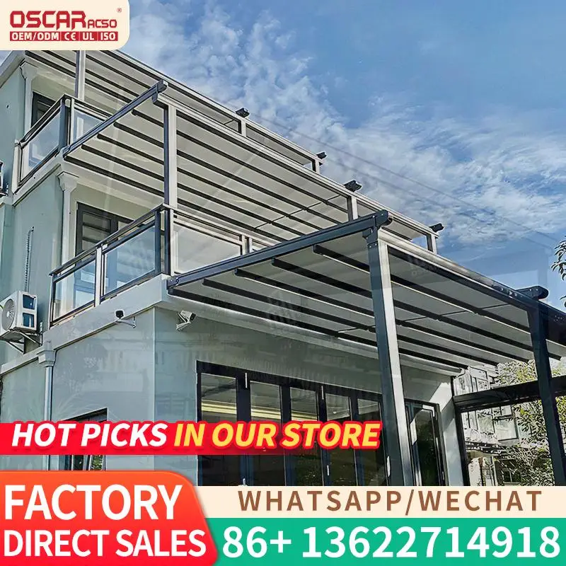 

High Quality Aluminium Patio Rain Resistant Awning Balcony Shelter for Outdoor Dining Poolside Relaxing Garden Gathering Retract