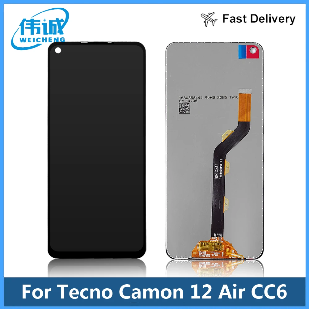 

ЖК-дисплей для Tecno Camon 12 CC7 CC7S, 6,52 дюйма, для Tecno Camon 12 Air CC6, Замена ЖК-дисплея