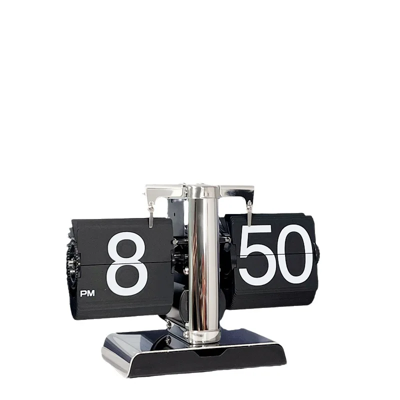 

Creative page turning clock, retro home desktop mechanical automatic page turning clock, multi-function with