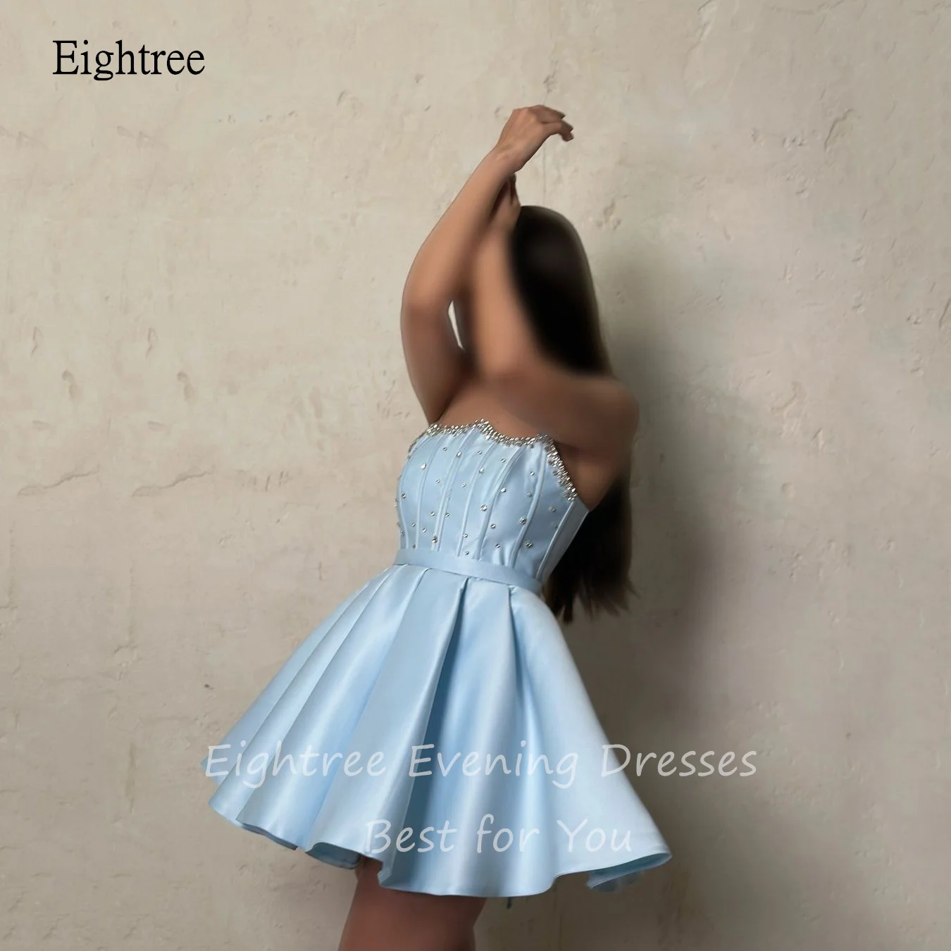 Eightree A-line Formal Prom Gowns Bead Evening Dress Backless Princess Short Women Party Dresses Vestidos de gala Customized