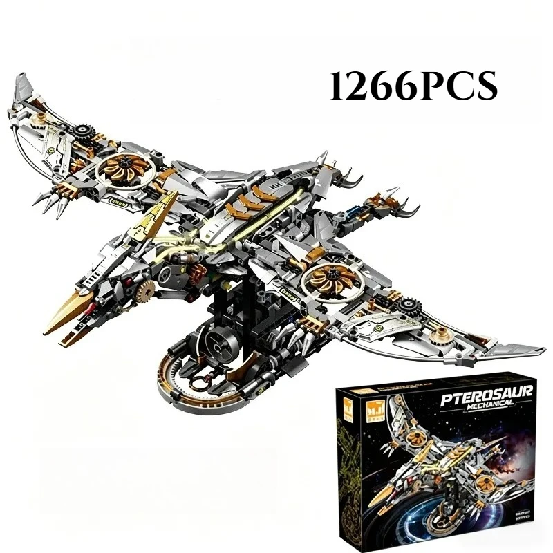 

3 Types Mechanical Pterosaur Triceratops Tyrannosaurus Rex Model Building Blocks With Power Motor Good Gift for Friends