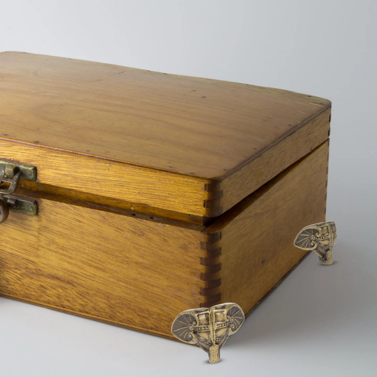 

20Pcs Vintage Decorative Furniture Leg Corners Wooden Case Feet Jewelry Box Protectors Elegant Retro Design Wooden Case Legs