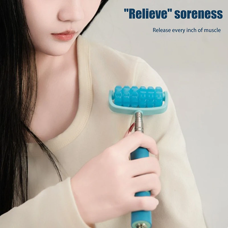 

1 Pcs Telescopic Roller Massager Stainless Steel+Plastic Full-Body Massage Roller Massage Tools Gifts For Family And Friends