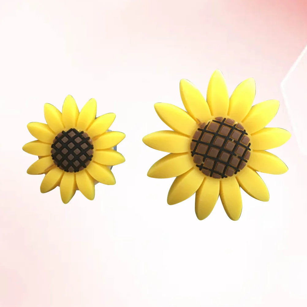 2 PCS Car Perfume Clip Aromatherapy Diffuser Sunflower Decoration Auto Interior Ornament Yellow Adornment