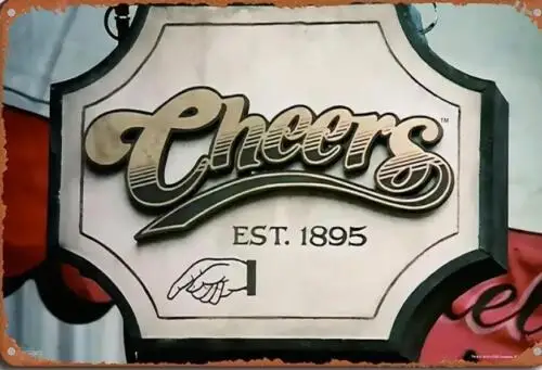 CHEERS BEER METAL SIGN CHEERS TV SHOW BEER SIGN EVERYONE KNOWS YOUR NAME BAR ART sign