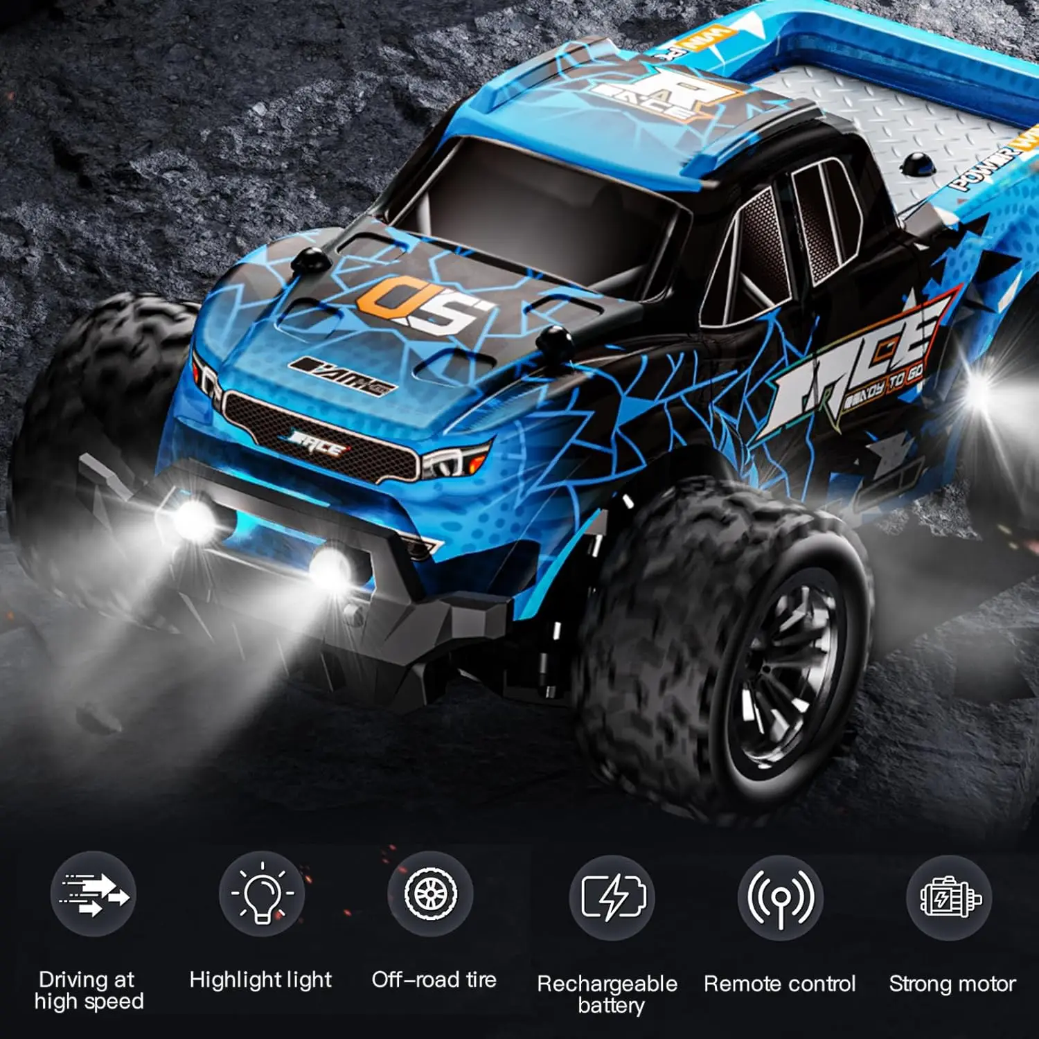 

1:20 KF24 KF23 Model RC Car with LED Light Off-road 2.4G Remote Control Truck Climbing Vehicle Outdoor Cars Toys Gifts for Kids