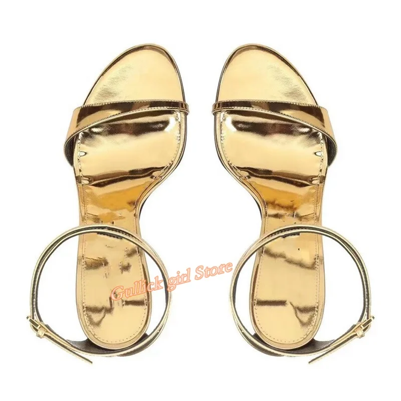 Velvet Ankle Buckle Sandals Open Toe Stiletto Thin High Heel Runway 2026 Summer Women Brown Dress Shoes Gold Custom Made - view 4