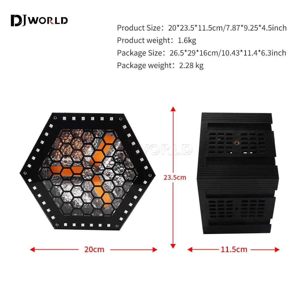 280W RGBW LED Retro Light Aluminum Alloy Flat Par Lighting DMX512 Flashing Light DJ Sound Party Dance Club Disco Stage Effect