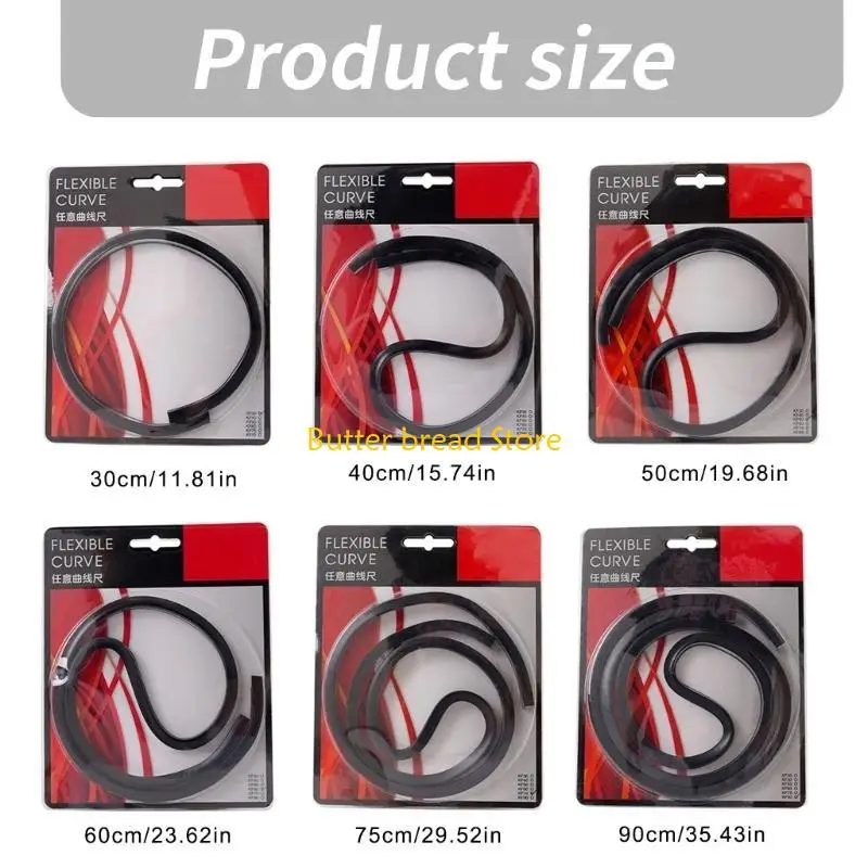 W89C Гибкие кривые правители чертеж Швейной правители 30/40/50/60/75/90см