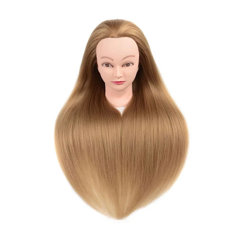 Simulated hair wig head model, hairdressing model head, fake human head model, practice curling hair, braiding, makeup styling