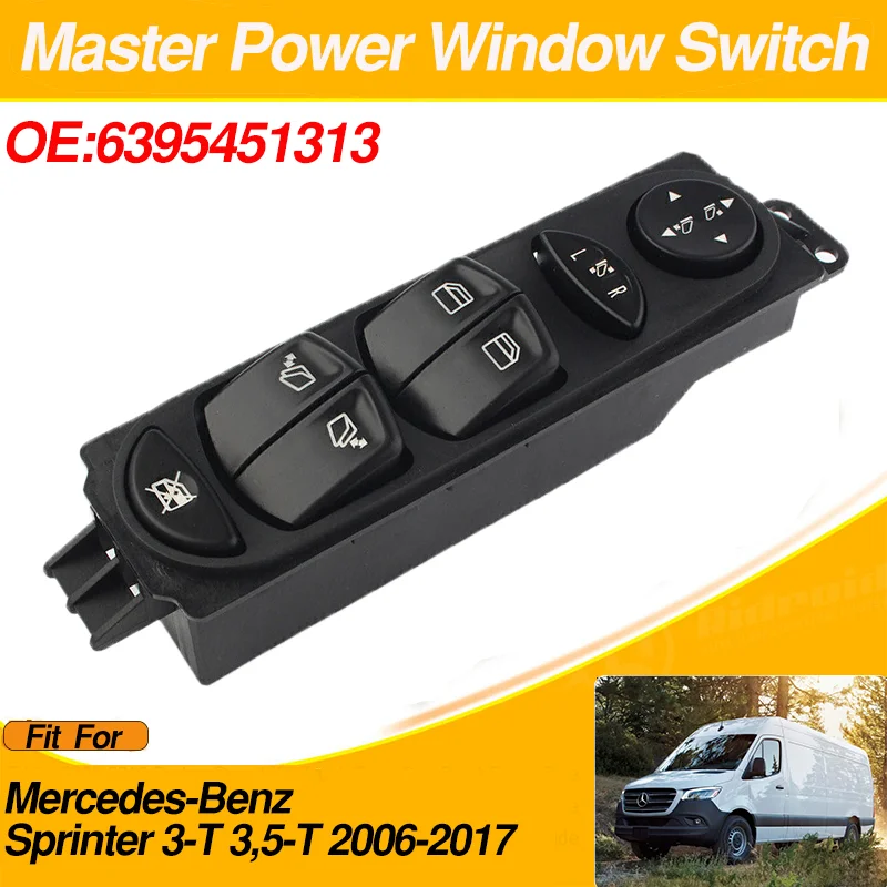 

6395451313 Auto Window Lifter Control Switch for Mercedes-Benz Sprinter 3-T 3,5-T 2006-2017