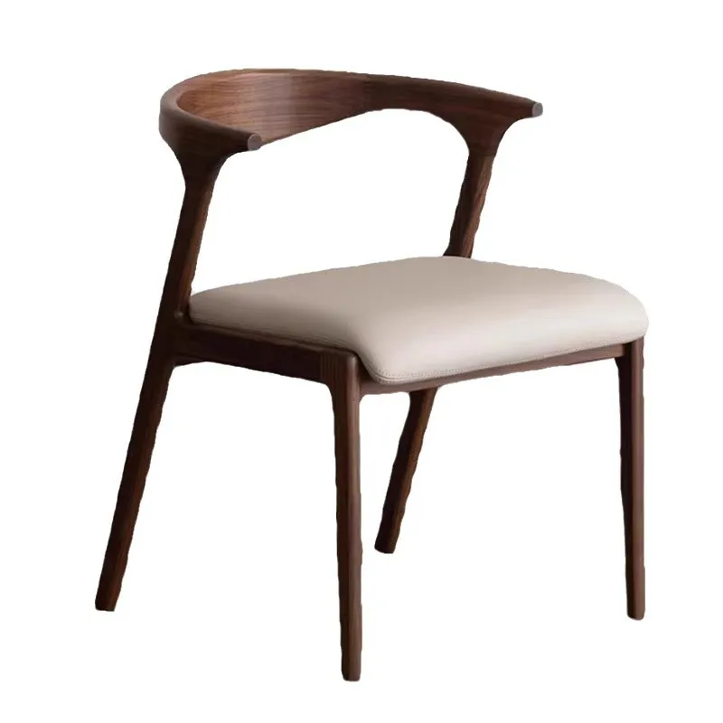 

Wabi Sand Wind, New Chinese Style, Solid Wood, Dining Chair, Back Chair, Black Walnut Solid Wood