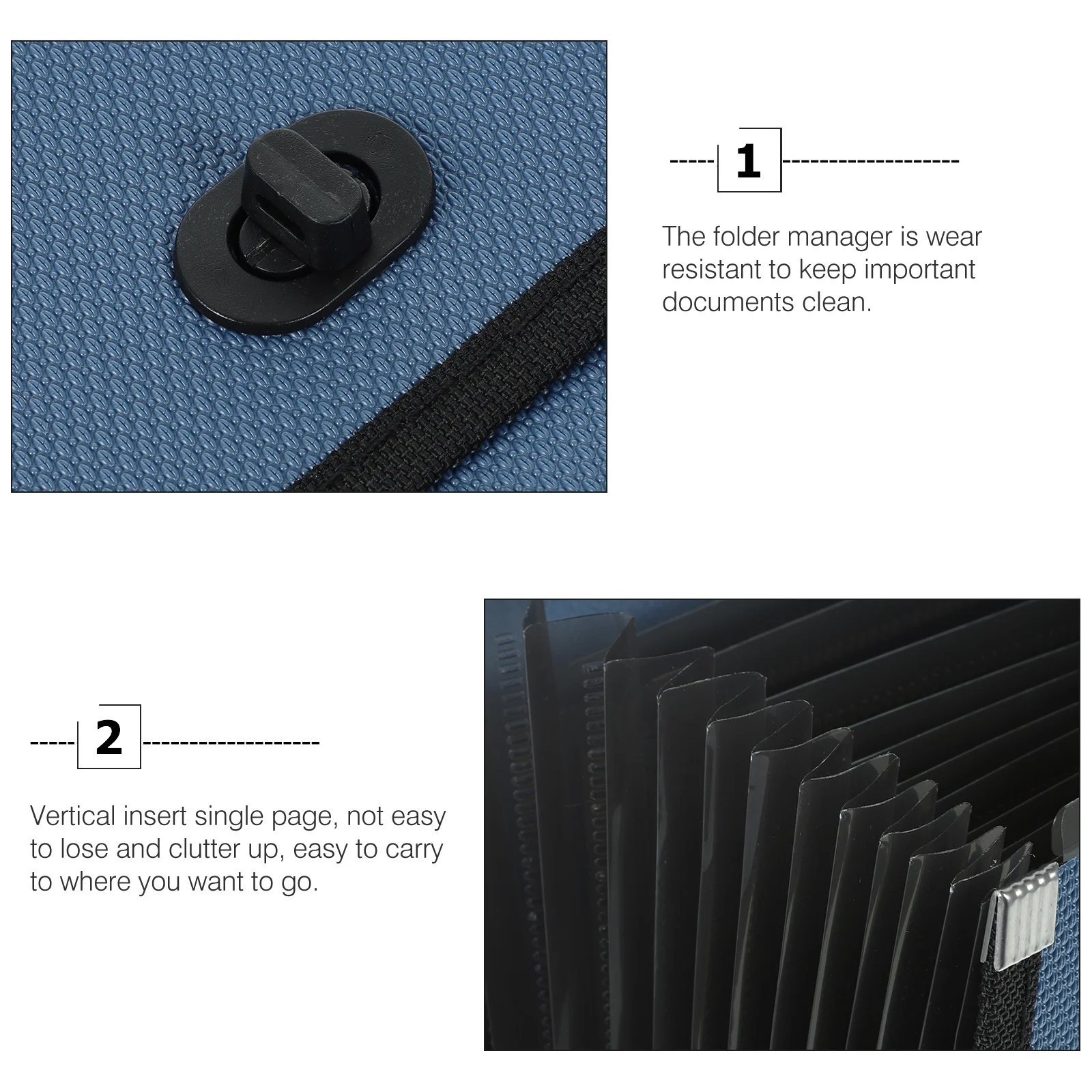 

1Set Expanding File Folder Stylish Document Organizer Holder Wear Resistant for Teachers Students Doctors Office Supply Paper