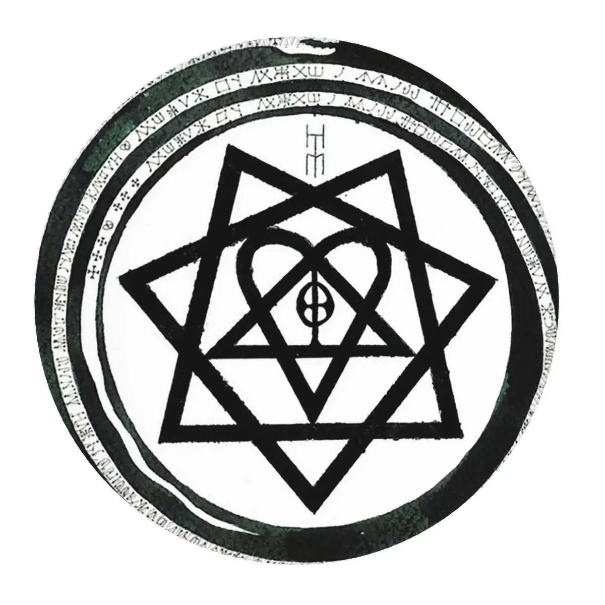 

Him Band Album Heartagram Ville Valo Cool Round Mouse Pad Computer Keyboard Mouse Mat Gaming PC Desk Mat Office Table Mats