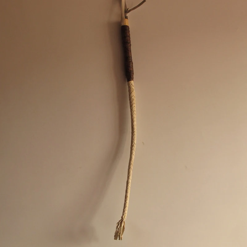Handmade Mongolian Training Cowhide Whip Outdoor Portable EDC Self Defense Whip Tool