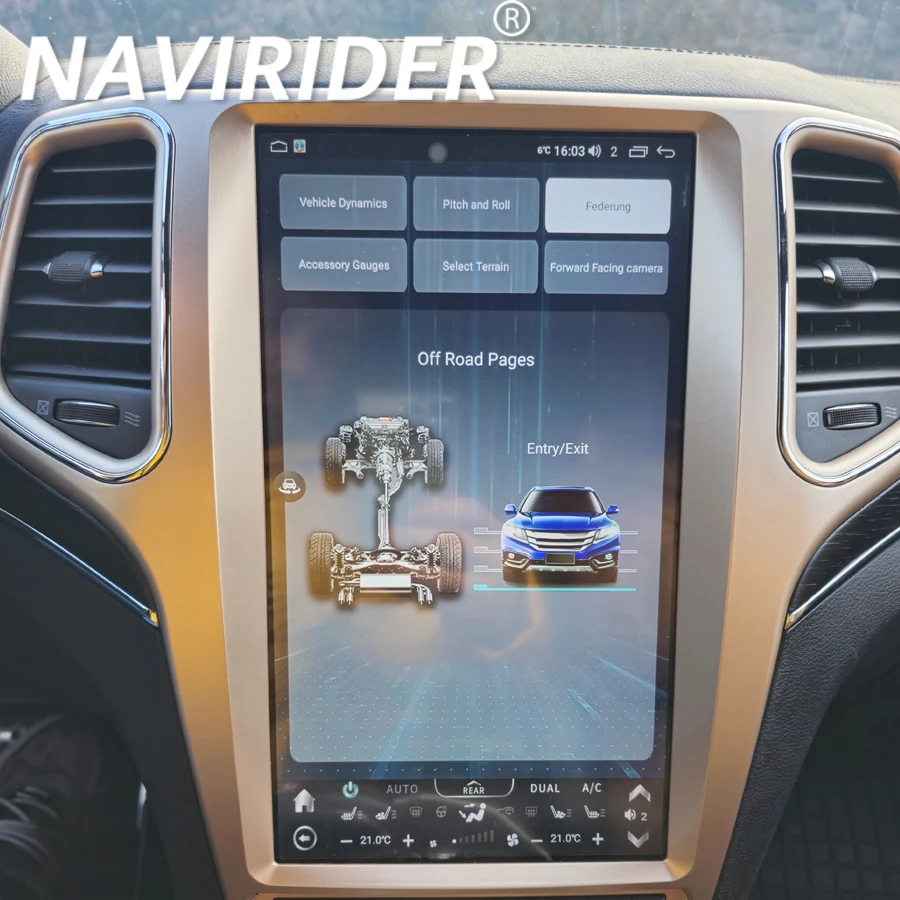 13.6inch For Jeep Grand Cherokee 2014-2020 Android Radio QLED Screen GPS Car Multimedia Video Player Stereo 4G Head Unit CarPlay