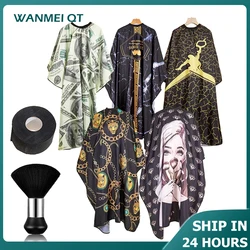 1/2/3pcs Professional Unisex Haircutting Kit  Anti-Stain Cape Durable Easy-Clean Cloth Apron Neck Duster Brush Barber shop tools