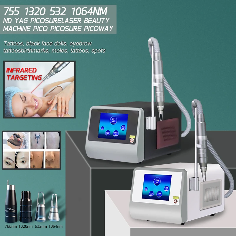 

Newest Tattoo Removal Beauty Machine Portable Laser Pico Laser 755 1064 532nm Hive Picosecond Skin Rejuvenation Beauty Machine