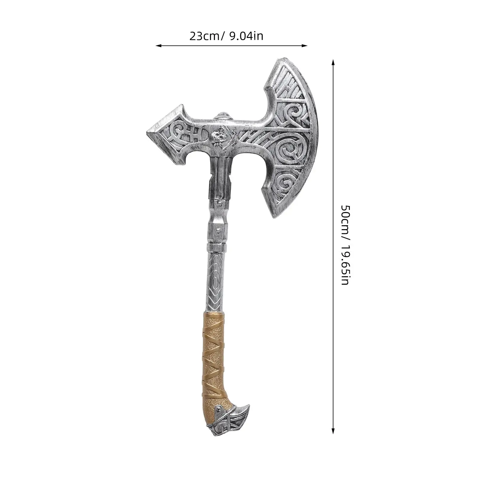 2pcs กระดูกปลาขวานเครื่องประดับ Haunted House Props ทนทานจําลองขวานพลาสติกคอสเพลย์เครื่องแต่งกายขวาน multiuse ตกแต่งฮาโลวีน