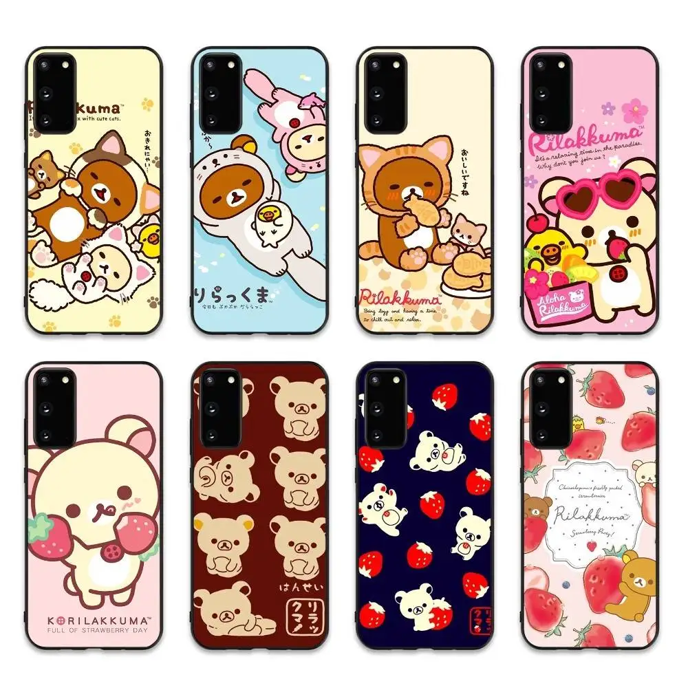 Rilakkuma Anime Cute Cartoon Phone Case For Samsung S 24 Fe 25 Ultra Plus 20 Lite 21 30 22 23 24 22 Ultra 5G Fundas