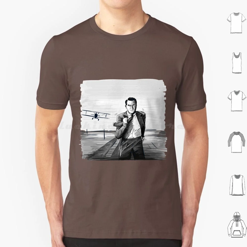 Camiseta North By Northwest de Alfred Hitchcock talla grande 100% algodón Alfred Hitchcock North By Northwest Alfred Hitchcock Cary