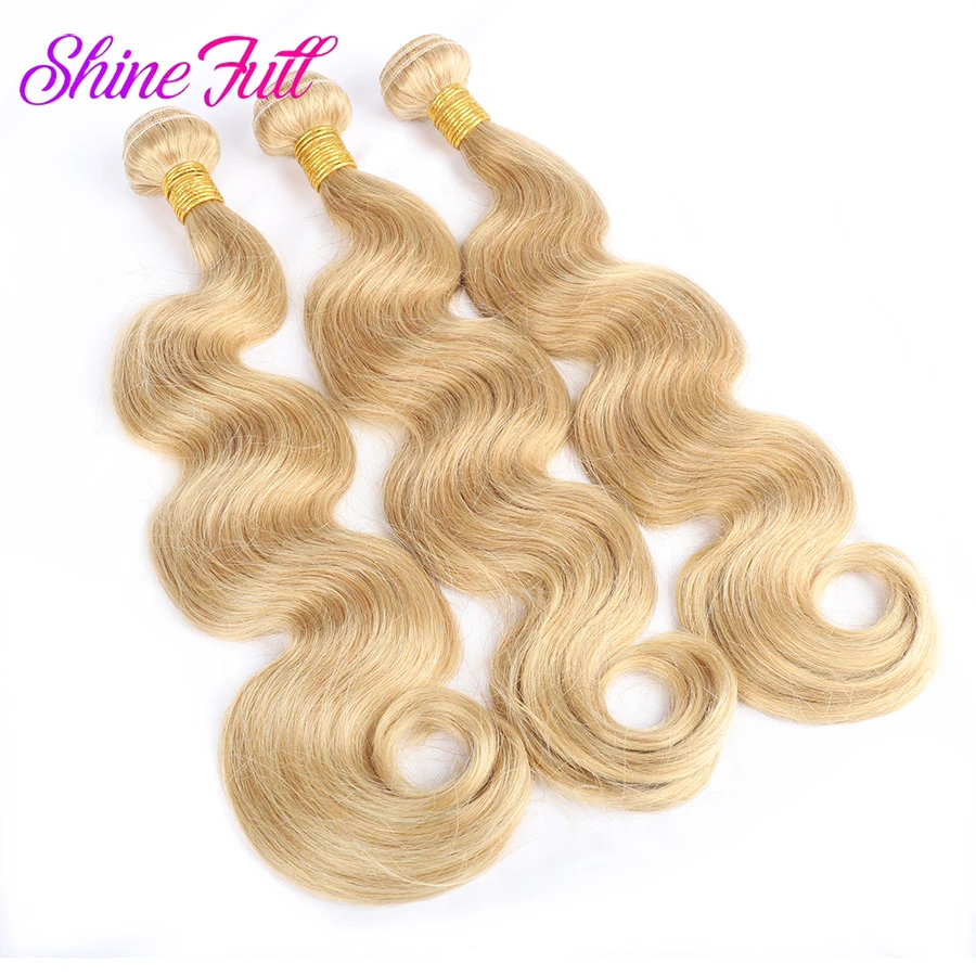 

#27 Honey Blonde Human Hair Weave 1/3/4 Bundles Body wave Human Hair Bundles #27 Brazilian Remy Straight Hair Bundles