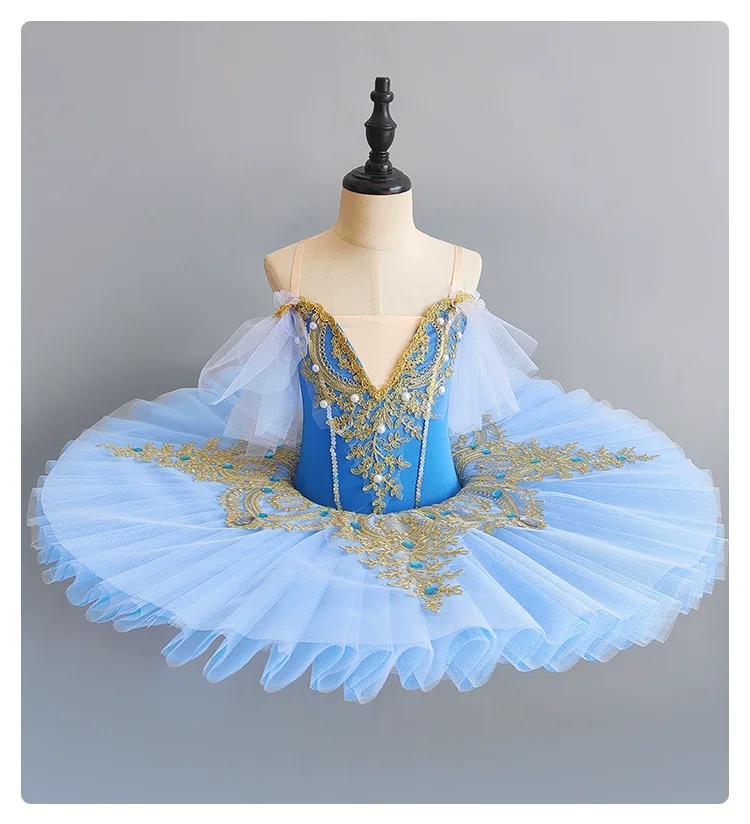 Girls Ballet Tutu Costumes Professional Swan Lake Performance Dress For Childrens Little Swan Dance Ballerina Leotard Tutu Skirt