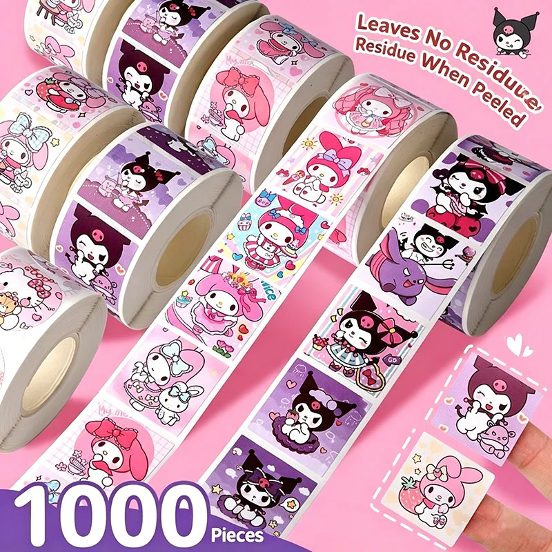 Autocollant décoratif Hello Kitty kawaii, motif dessin animé, pour bricolage, artisanat, ornement pour journal, scrapbook, bagages, papeterie quotidienne