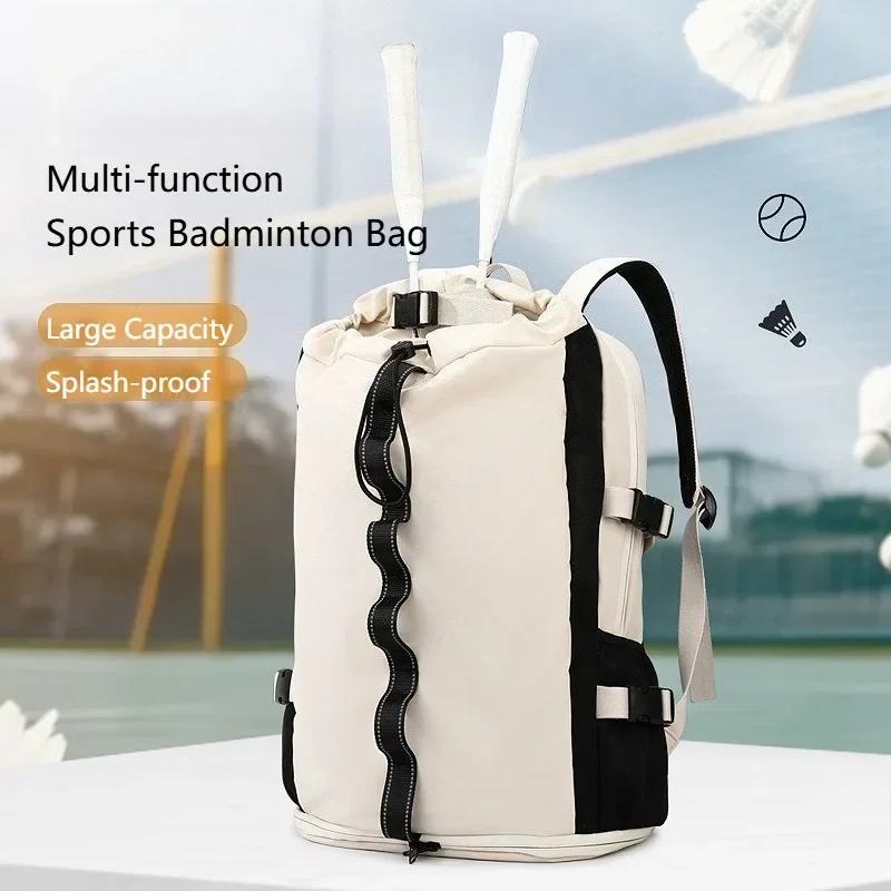 Badminton Tennis Sports Backpack Women Lightweight Large Capacity Travel Daypack Separate Shoe Compartment Double Shoulder Bag