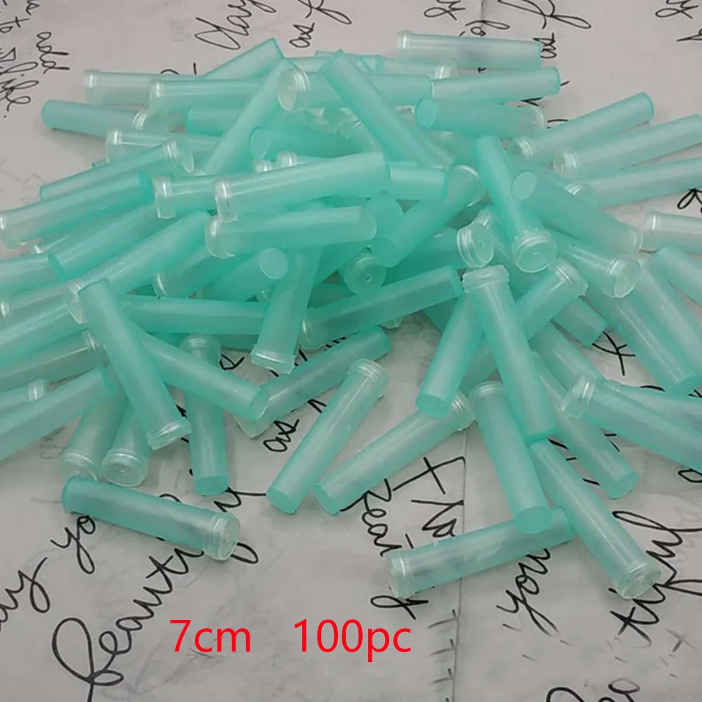 100pcs Garden With Cap Durable Keep Fresh Plastic Floral Container Water Flower Hydroponic Nutrition Tube Shop Supplies Tool